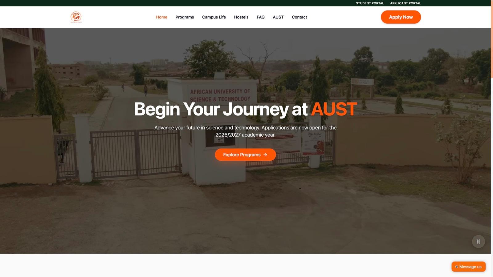 AUST Admissions